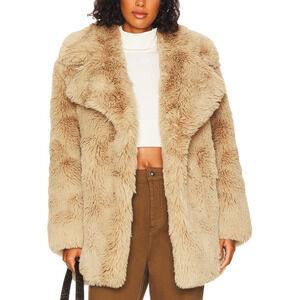 Nbd 'Galilea' Beige Polyester Coat Size S